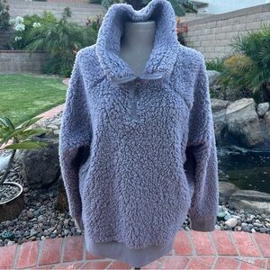 NWOT Zella Fluffy Purple/Gray Pullover